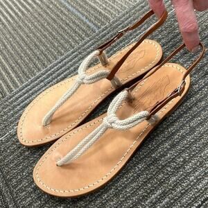 L'Arte del Sandala Caprese Womens Leather Sling Sandals 39